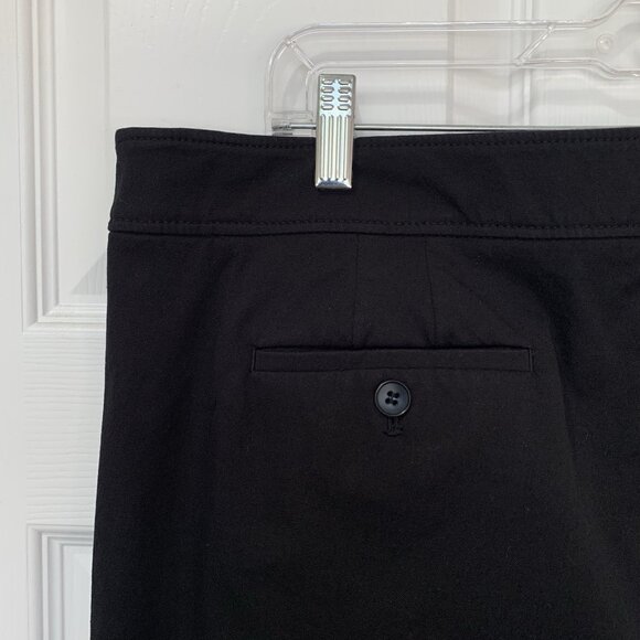 Talbots Chatham Ankle Pants Womans 16 Black Cotton Stretch Pockets Side Zip prep - Picture 5 of 10